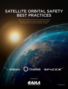 Satellite Orbital Safety Best Practices by SpaceX Iridium OneWeb AIAA Cover Image Cover of Satellite Orbital Safety Best Practices by SpaceX Iridium OneWeb AIAA